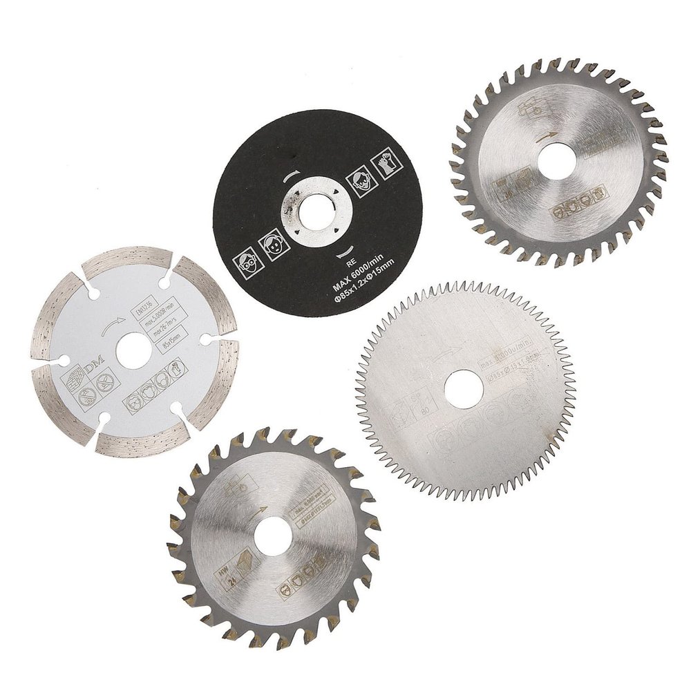 YUEHISY Durable Circular Saw Blades, High Heat Resistance, 85 mm Inner Diameter, 15 mm, 5 Pieces, Sharp Teeth, for Marble Cutting Machines