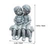 POPETPOP Resin Kissing Boy and Girl Garden Statue view 2