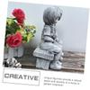 POPETPOP Resin Kissing Boy and Girl Garden Statue view 3