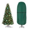 Upright Christmas Tree Storage Bag, 210D Coated Silver Oxford Fabric, Dark Green view 3