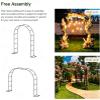 GueTTO Sturdy Black Powder-Coated Metal Garden Arch, Weather-Resistant Trellis for Climbing Plants and Roses, 200 x 230 x 40 cm view 4