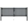 Double Swing Steel Garden Gate 300 x 125 cm, Anthracite, with Lock and Handle view 3
