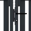 Double Swing Steel Garden Gate 300 x 125 cm, Anthracite, with Lock and Handle view 4