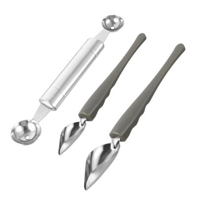 GETAJGHSD 3-Piece Stainless Steel Serving Spoon Set