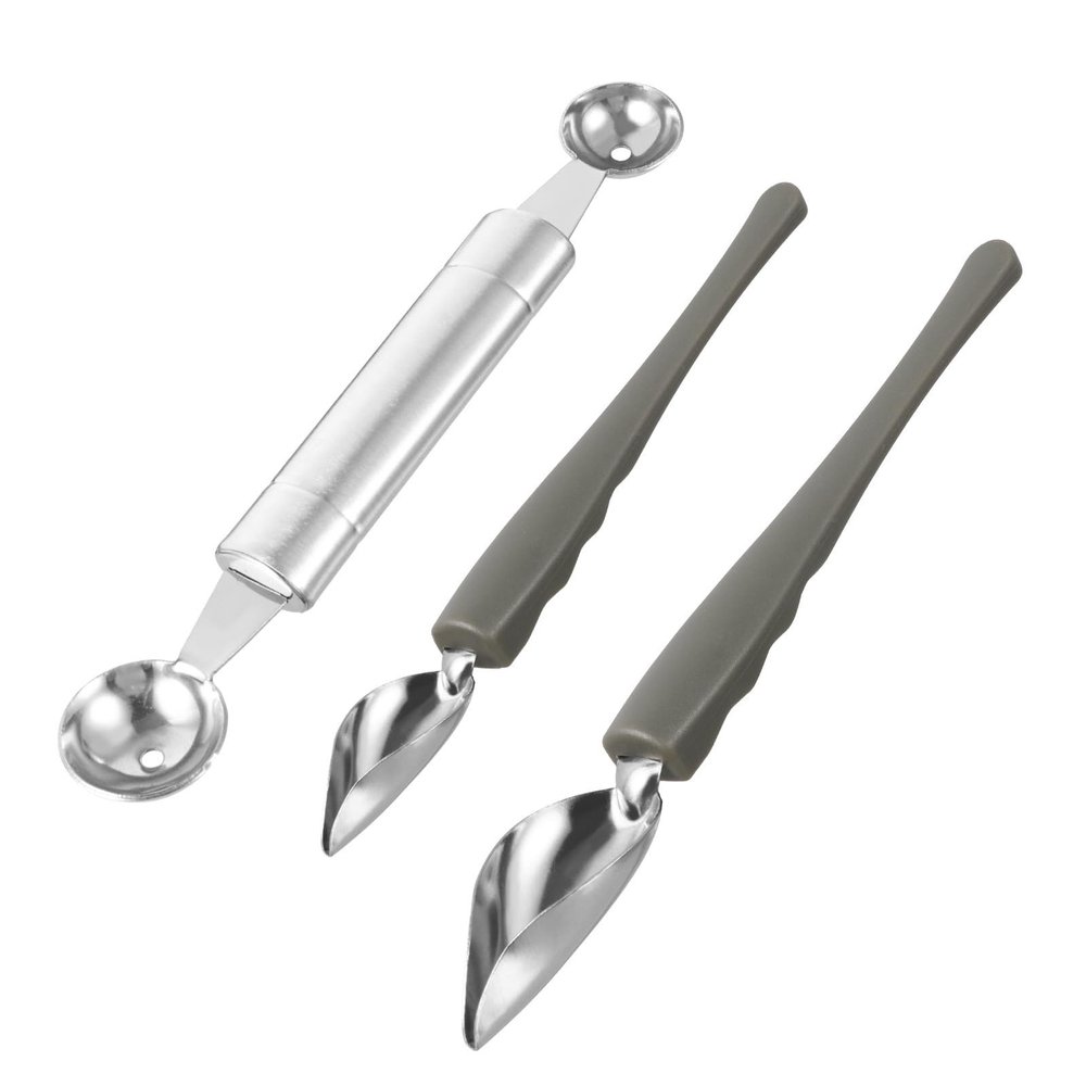 GETAJGHSD 3-Piece Stainless Steel Serving Spoon Set