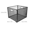 Foldable Metal File Organizer for Desk, Black view 2