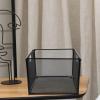 Foldable Metal File Organizer for Desk, Black view 4