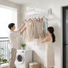 Wall-Mounted Folding Laundry Drying Rack, 126 × 9.5 cm, No-Drill view 2