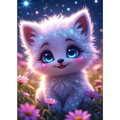 QINRUBB DIY Enchanting Kitten Diamond Painting