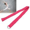 SYUULCOI Non-Elastic Fitness Stretch Band, Cotton Yoga Strap with D-Ring Closure (Rosy) view 2