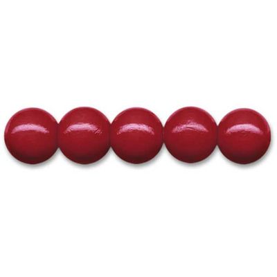 Wood Beads in 7 Sizes and 22 Colors (Bordeaux, 4 mm)