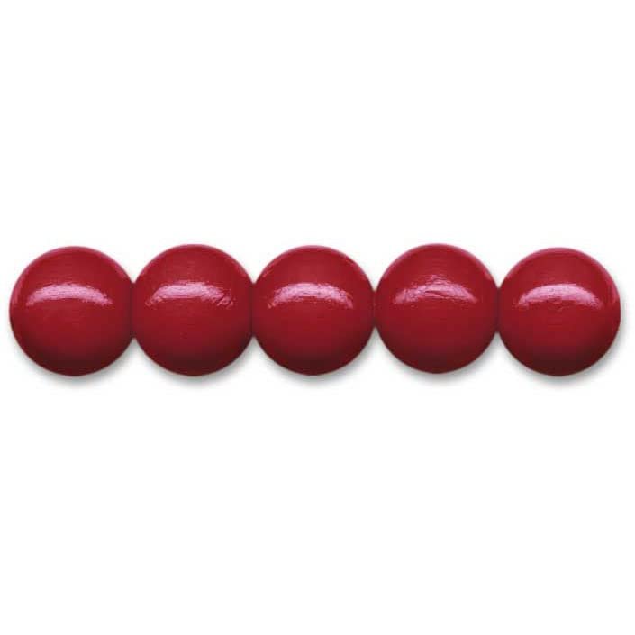 Wood Beads in 7 Sizes and 22 Colors (Bordeaux, 4 mm)