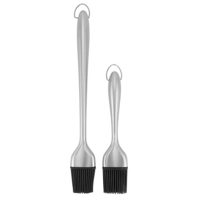 2-Piece Stainless Steel Silicone Basting Brush Set