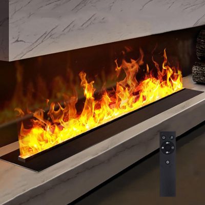 Water Vapor Fireplace with Realistic Flame, Multiple Colors and 5 Flame Settings