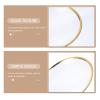 MOBUTOFU Flat Glass Plate with Gold Rim for Salads and Steak, White view 3