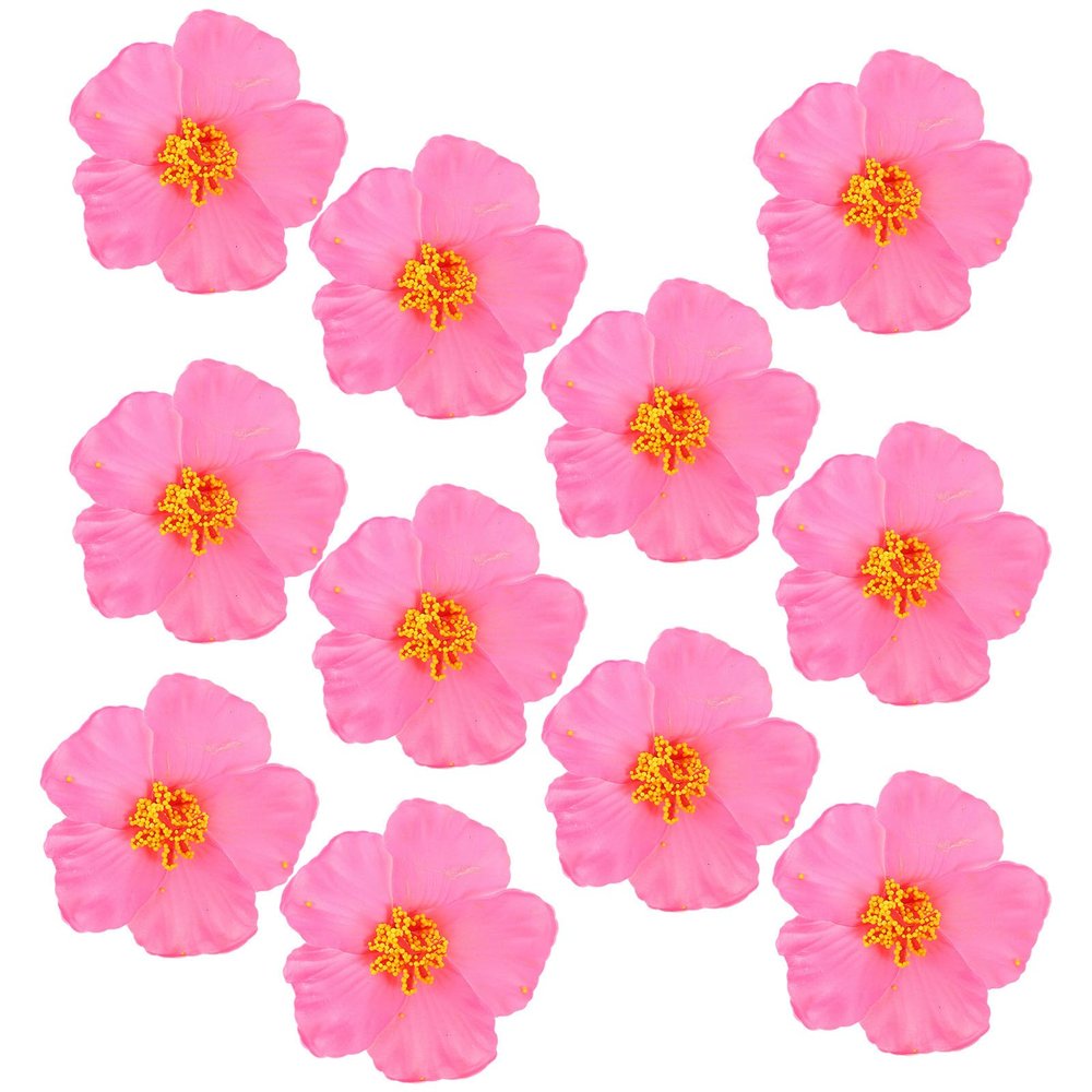 Beaupretty 10 Pack Artificial Hibiscus Flowers
