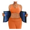 OPFdfhDFH Posture Corrector, Waist Trainer Trimmer Corset, Abdominal Wrap Workout Sweat Belt, Back Support Belt (Blue, M) view 1