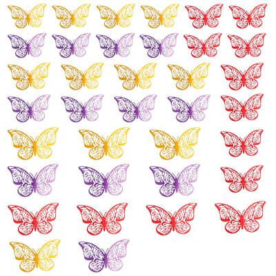 HAPZUR 36x 3D Paper Butterfly Wall Stickers Set
