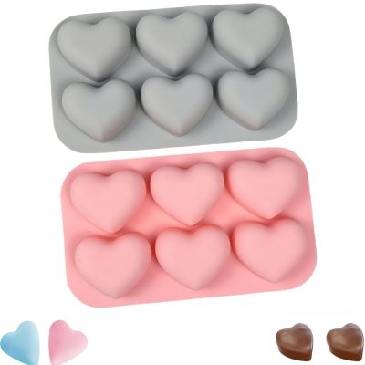2-Pack Heart Silicone Molds - Gray & Pink