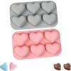 2-Pack Heart Silicone Molds - Gray & Pink view 1
