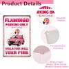 SUPERDANT Funny Flamingo Parking Sign view 3