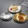 4-Piece Round 304 Stainless Steel Plates, Silver view 4