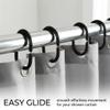 GNALIA Shower Curtain Rings, 12 Pack, Black C-Shape Hooks 5.8cm view 2