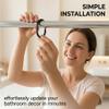 GNALIA Shower Curtain Rings, 12 Pack, Black C-Shape Hooks 5.8cm view 3