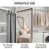 GNALIA Shower Curtain Rings, 12 Pack, Black C-Shape Hooks 5.8cm view 4