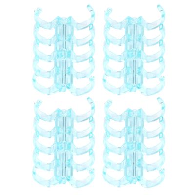 Haofy Plastic Binding Rings, 20 Pack, 5-Hole Holders, Transparent, 0.43-Inch Opening