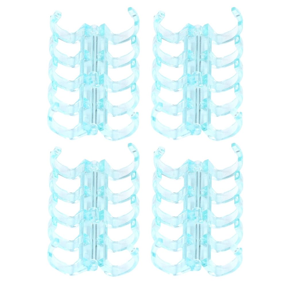 Haofy Plastic Binding Rings, 20 Pack, 5-Hole Holders, Transparent, 0.43-Inch Opening