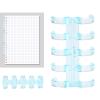 Haofy Plastic Binding Rings, 20 Pack, 5-Hole Holders, Transparent, 0.43-Inch Opening view 2