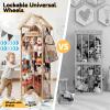 Wooden Stuffed Animal Storage Rack with Roof, 146 × 42 × 42 cm view 4