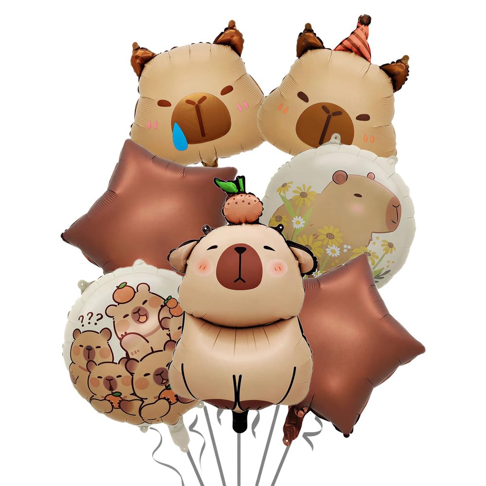 Capybara Birthday Decorations, 7 Piece Set
