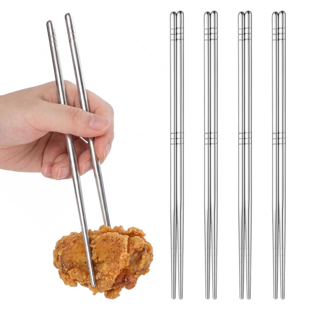Stainless Steel Chopsticks, 5 Pairs