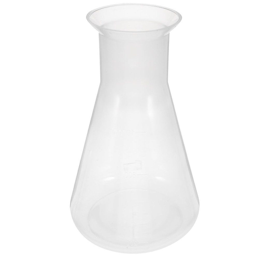 1000 mL Plastic Erlenmeyer Flask, Conical, Wide Mouth