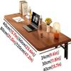Wall-Mounted Folding Drop-Leaf Wooden Table, White, 120 × 40 cm view 3