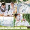 Xdyyjrasa 50 Wedding Guest Favors, Heart Keychains with Bottle Opener and Nail Clipper, Thank-You Cards and Organza Bags view 2