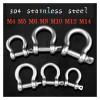304 Stainless Steel Bow Shackles, Lifting Ring Shackles, 10-Pack, M4–M14 (M10: 1 pc) view 2