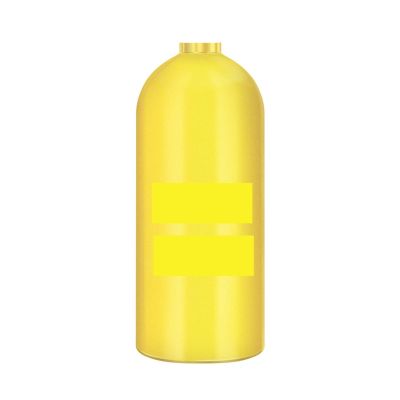 LLOOPK 3-Liter Diving Cylinder, Diving and Snorkeling Equipment, Breathing Mask, Fish-Gill Oxygen Cylinder, Replacement (Yellow)