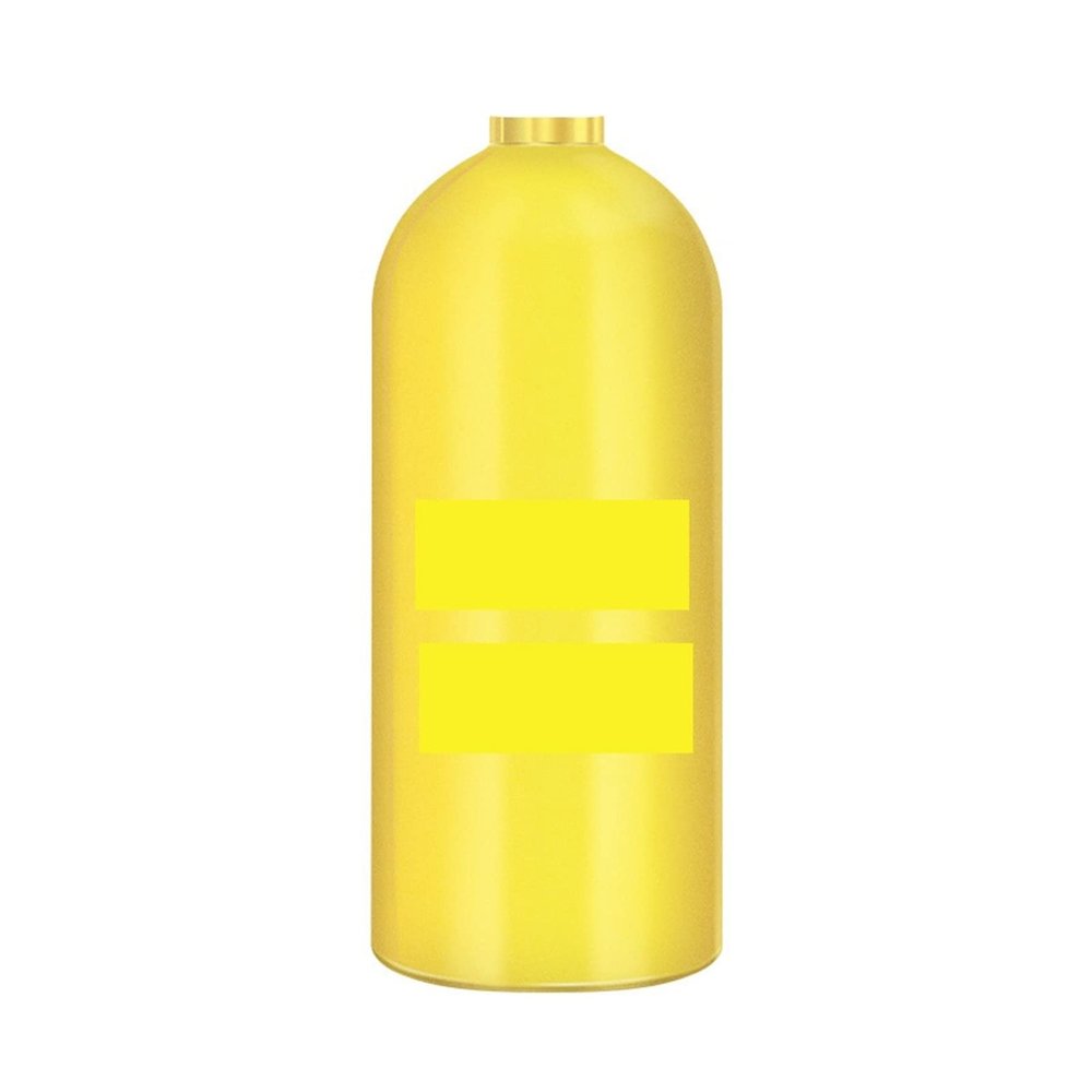 LLOOPK 3-Liter Diving Cylinder, Diving and Snorkeling Equipment, Breathing Mask, Fish-Gill Oxygen Cylinder, Replacement (Yellow)