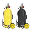 LLOOPK 3-Liter Diving Cylinder, Diving and Snorkeling Equipment, Breathing Mask, Fish-Gill Oxygen Cylinder, Replacement (Yellow) view 3
