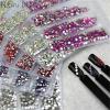 Flat-Back Rhinestones for Nail Art, Glass Rhinestones, SS4–SS12, 1,680 Pieces, Crystal Clear view 3