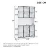 kowdom Narrow Glass Display Cabinet with App-Controlled LED & Soft-Close, 6 Glass Doors and Open Compartment, Tall Cabinet for Living Room, Hallway or Kitchen, 120 x 34 x 200 cm, White view 2