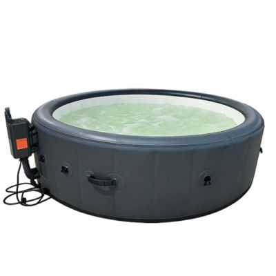 2–6 Person Inflatable Hot Tub for Patio and Garden, 150 Bubble Jets, Thermal Cover, One-Click Inflation, Mattress (196 × 71 cm)