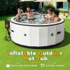 2–6 Person Inflatable Hot Tub for Patio and Garden, 150 Bubble Jets, Thermal Cover, One-Click Inflation, Mattress (196 × 71 cm) view 2