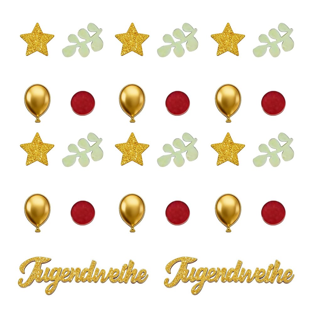 120-Piece Youth Confirmation Decoration Set in Gold