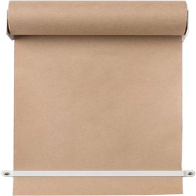 asdchZen Wall-Mounted Paper Roll Holder with Dispenser and Cutter, 67 cm / 26.3 in, White Steel