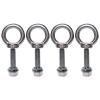 PONEZG M10 x 50 mm Eye Bolts, 4-Piece Set with Hex Nuts and Washers view 1