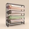 Adjustable Fabric Roll Storage Rack with Wheels view 1